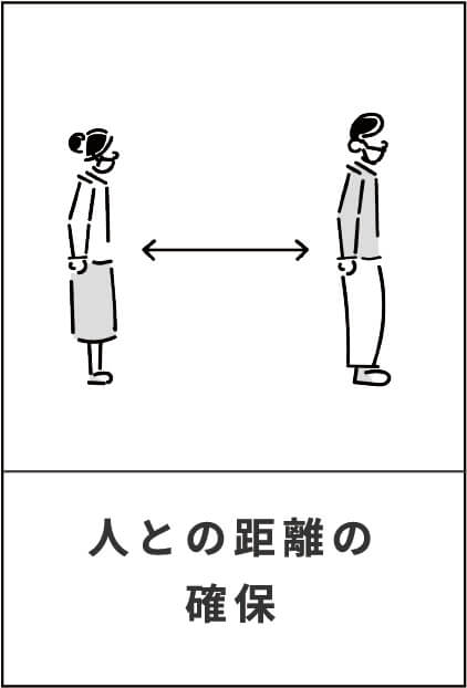 人との距離の確保